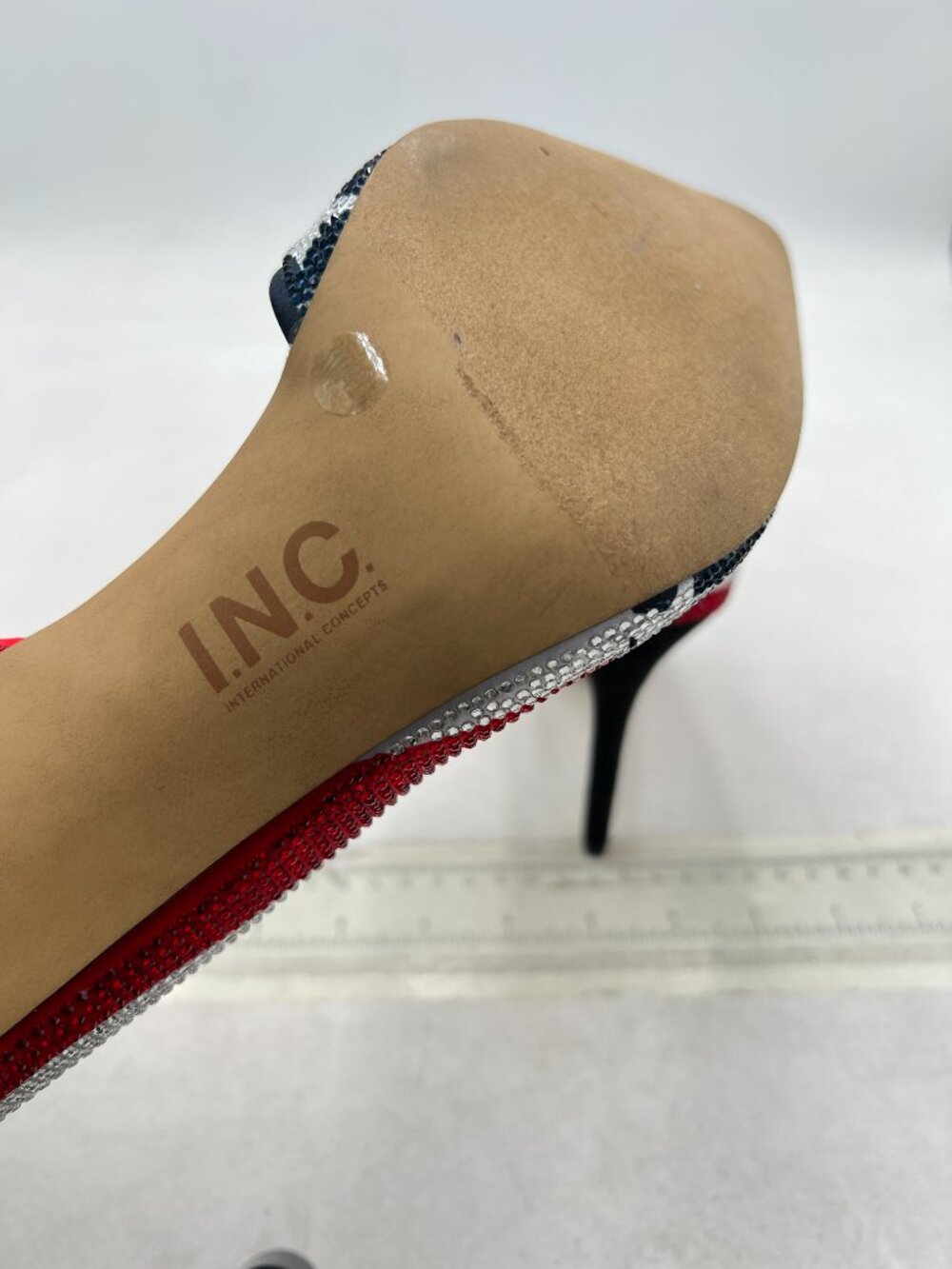 Flag Women Formal Dress Shoes Pointed Toe D'Orsay High Heels Sexy Versatile Pump - Picture 6 of 9
